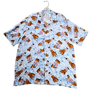 NWT Coors Light Licensed Coors Chillers Button Up Camp Shirt‎ Men Large